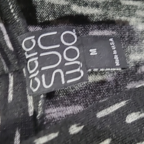 Clara Sun Woo Black and White Patterned Long Sleeve Top - Picture 7 of 8